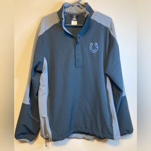 Indianapolis Colts NFL 3/4 Zip Pullover, Men's Size Large